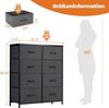 Sweetcrispy Kommode,Sideboard Wohnzimmer für Schlafzimmer mit 8 Stoffschubladen,Einstellbare Füße Schubladenschrank,Komodenschrank für Schlafzimmer,Modernes Grau Bild 3