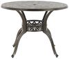 Gartentisch Set mit Schirm SAPRI Metall 100x72x100 cm Dunkelbraun Bild 5