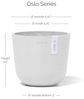 ECOPOTS Blumentopf Oslo Mini 16 Weiß, für den Innenbereich Bild 2