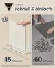 SONGMICS HOME Sideboard, Toolless-Technologie, superschnelle werkzeuglose Montage, Küchenschrank mit Arbeitsplatte, weiß-braun Bild 4