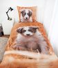 Bettwäsche Set mit Hund Welpe135 x 200 cm 80 x 80 cm 100% Baumwolle Bild 2