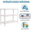 Simon Rack Schwerlastregal, 1000 x 900 x 400 mm, Bis 180 kg Belastbar, 3 Verstellbare Ablagen, Kellerregal, Lagerregal, Weiss - Simonclick Bild 4