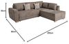 riess-ambiente Ecksofa NORWAY 255cm taupe, mit Bettfunktion und Bettkasten Bild 3