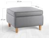 Hocker, 'Roscen', 43 x 63 x 63, Grau Bild 2