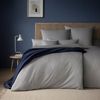Estella Mako-Interlock-Jersey Bettwäsche Atelier Takoma 155x200 + 1 x Kissen 80 x 80 Uni grau Bild 2