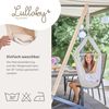 LULLABY Federwiege Set mit Matratze, 100% Baumwolle, Made in Germany (Baby Hängewiege mit Deckenbefestigung, Naturbeige) Bild 4