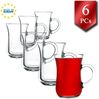 Pasabahce 55411 6er Set Keyif Türkische Teegläser mit Henkel, 145ml Teegläserset, Glas, transparent Bild 2