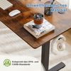DUMOS Schreibtisch Höhenverstellbar, Ergonomic Elektrischer Schreibtische 120 X 60 cm, Standing Desk, Height Adjustable Tisch, Office Desk Geeignet für Büros, Wohnungen und andere (Braun) Bild 5