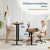 DUMOS Schreibtisch Höhenverstellbar, Ergonomic Elektrischer Schreibtische 120 X 60 cm, Standing Desk, Height Adjustable Tisch, Office Desk Geeignet für Büros, Wohnungen und andere (Braun) Bild 4