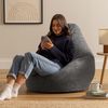 Icon Sitzsack „Dalton“, Anthrazitgrau, Cord, Groß, Sitzsäcke für das Wohnzimmer, Schlafzimmer, Sitzsack-Sessel für Erwachsene Bild 2
