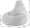 Icon Sitzsack „Dalton“, Anthrazitgrau, Cord, Groß, Sitzsäcke für das Wohnzimmer, Schlafzimmer, Sitzsack-Sessel für Erwachsene Bild 3