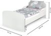 WHITE - Kinderbett mit Matratze und Lattenrost (140/70 cm) Bild 3