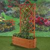 2xRosenbogen Pflanzkasten Rankgitter Rankhilfe Blumenkübel Blumen Kasten Holz Bild 5