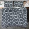 vidaXL Bettwäsche-Set Grau 200x200 cm Baumwolle 136047 Bild 5