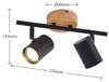 Lindby Deckenleuchten Xiomara, Metall, Schwarz IP20, 2 x 8 W LED Bild 5