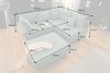 riess-ambiente Ecksofa KENT 220cm aqua, Set 2 Teile, Wohnzimmer · Couch · Stoff-Bezug · Federkern · inkl. Hocker · Design Bild 3