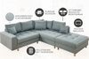 riess-ambiente Ecksofa KENT 220cm aqua, Set 2 Teile, Wohnzimmer · Couch · Stoff-Bezug · Federkern · inkl. Hocker · Design Bild 5