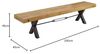 riess-ambiente Sitzbank THOR 200cm vintage braun / schwarz (Einzelartikel, 1-St), Esszimmer · Massivholz · Metall · Industrial Design Bild 3