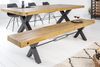 riess-ambiente Sitzbank THOR 200cm vintage braun / schwarz (Einzelartikel, 1-St), Esszimmer · Massivholz · Metall · Industrial Design Bild 2