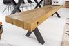 riess-ambiente Sitzbank THOR 200cm vintage braun / schwarz (Einzelartikel, 1-St), Esszimmer · Massivholz · Metall · Industrial Design Bild 4