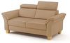 CAVADORE 2-Sitzer-Sofa Ammerland in Echtleder / Landhaus-Sofa mit Federkern + Kopfteilverstellung / 156 x 84 x 93 / Leder Beige Bild 4