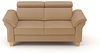 CAVADORE 2-Sitzer-Sofa Ammerland in Echtleder / Landhaus-Sofa mit Federkern + Kopfteilverstellung / 156 x 84 x 93 / Leder Beige Bild 5