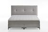Atlantic Home Collection Romy Boxspringbett mit modernem Kopfteil, Taschenfederkernmatratze, Härtegrad 3, inklusive Topper, Hellgrau, 180x200 cm Bild 3
