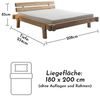 Balkenbett INGER Massivholzbett Eiche 180 x 200 komplett ohne Metall Bild 3