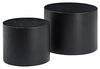 NJLyuhome Couchtisch Schwarzer runder Beistelltisch-Set, Nesting Tische im Trend-Design (2-St) Bild 3