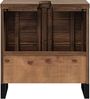 Waschbeckenunterschrank Holz Pinie dunkel 56x60x25 cm massivum Sydney Badschrank Waschtischunterschrank Landhausstil braun Bild 5