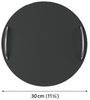 hausleben Servierplatte Schiefertablett mit 2 Metallgriffen – Ø 30 cm, (1-tlg), Servierbrett aus Naturstein für stilvolles Anrichten & Dekorieren Bild 5