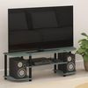 Furinno Turn-S-Tube TV-Schrank, Entertainment-Center für Fernseher bis zu 55 Zoll, TV-Konsole mit abgerundeten Ecken und offenen Regalböden, für Wohnzimmer, Schlafzimmer, Salbeigrün Bild 2