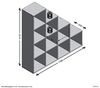 FMD Möbel - MEGA 2 - Raumteiler - melaminharzbeschichtete Spanplatte - Sandeiche Nb - 138,5 x 143,5 x 33cm Bild 2