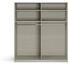 Rauch Möbel Alabama, Kleiderschrank für Schlafzimmer, Kinderzimmer, Wohnzimmer, Garderobe, Flur, 4-türig, Spiegel, mit Zubehör Basic, Farbe Weiß/Seidengrau, Breite 181 cm Bild 3