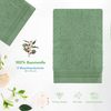 Hammetex 2er Set Mini Handtücher 15x22 cm, 100% Baumwolle mit Waschlappen Waschen Frottier, Superwuschel Weiche Qualität Strapazierfähig, Salbeigrün Bild 3