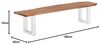 Sitzbank Holzbank Massivholzbank Akazie 160x40 cm mit Metallbeinen weiß Baumkante Esszimmerbank Bullwer massivum braun Industrial-Stil Bild 2