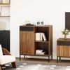Mondeer Kommode Sideboard, mit ausgeschnittenen Metalltüren und verstellbaren Einlegeböden Bild 5