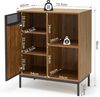 Mondeer Kommode Sideboard, mit ausgeschnittenen Metalltüren und verstellbaren Einlegeböden Bild 3