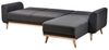 Beliani 'Ollsta' Ecksofa mit Schlaffunktion, Stoff, 88 x 147 x 258 cm, Schwarz, Rechts Bild 5