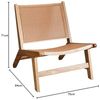 HOME DECO FACTORY, HD0333, Sessel, Modell Bali, Natural Crush Collection, zeitgenössische Möbel, Sitz, Sofa und Sessel, 64 x 75 x 71 cm, Braun Bild 3