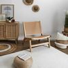 HOME DECO FACTORY, HD0333, Sessel, Modell Bali, Natural Crush Collection, zeitgenössische Möbel, Sitz, Sofa und Sessel, 64 x 75 x 71 cm, Braun Bild 2