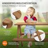 ML-DESIGN Garten-Kindersitzgruppe Kindersitzgarnitur für Draußen, Spielsitzgruppe mit 4 Plätzen, Braun Picknicktisch Sitzgarnitur 2 Bänke mit Tisch Massivholz Outdoor Bild 3