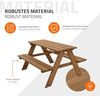 ML-DESIGN Garten-Kindersitzgruppe Kindersitzgarnitur für Draußen, Spielsitzgruppe mit 4 Plätzen, Braun Picknicktisch Sitzgarnitur 2 Bänke mit Tisch Massivholz Outdoor Bild 5