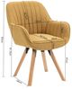MEUBLE COSY Esszimmerstühle Drehbar 4er Set Küchenstuhl Polsterstuhl Drehstuhl mit Armlehne Sessel Schminkstuhl aus Stoff Massivholzbeine für Esszimmer Wohnzimmer Arbeitszimmer, Bunt Bild 3