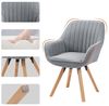 MEUBLE COSY Esszimmerstühle Drehbar 4er Set Küchenstuhl Polsterstuhl Drehstuhl mit Armlehne Sessel Schminkstuhl aus Stoff Massivholzbeine für Esszimmer Wohnzimmer Arbeitszimmer, Bunt Bild 5