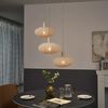 Qazqa Pendelleuchte Bida, ohne Leuchtmittel, Warmweiß, QAZQA Hängeleuchte, e27, Beige, Textil, Japandi Bild 2