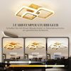 HOMCOM Deckenleuchte Wandschalter, 3 Farbtemperaturen, LED, für Schlafzimmer, Wohnzimmer, Gold Bild 3