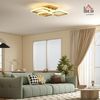 HOMCOM Deckenleuchte Wandschalter, 3 Farbtemperaturen, LED, für Schlafzimmer, Wohnzimmer, Gold Bild 2