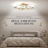 HOMCOM Deckenleuchte Wandschalter, 3 Farbtemperaturen, LED, für Schlafzimmer, Wohnzimmer, Gold Bild 4