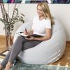 Lumaland 'Flexi Comfort' Sitzsack, Medium, Hellgrau, 142 x 84 cm Bild 4